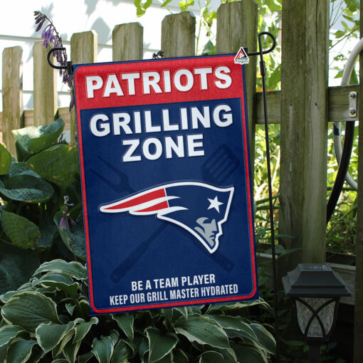 New England Patriots Grilling Zone Flag, Patriots Football Fans BBQ Flag