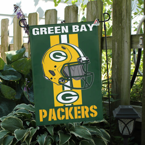 Green Bay Packers Helmet Vertical Flag, Packers NFL Outdoor Flag