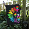 Spring Garden Flag Mockup Pride allyship HUMAN Sunflower LGBT Flag Gay Pride Month