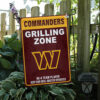 Spring Garden Flag Mockup Washington Commanders Grilling Zone