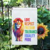 Sunflower Garden Flag Mockup Celebrate Rainbow Pride Lion
