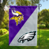Minnesota Vikings vs Philadelphia Eagles House Divided Flag, NFL House Divided Flag