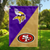 Minnesota Vikings vs San Francisco 49ers House Divided Flag, NFL House Divided Flag