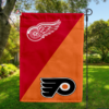 Detroit Red Wings vs Philadelphia Flyers House Divided Flag, NHL House Divided Flag