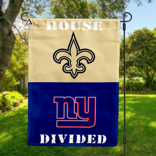 Saints vs Giants House Divided Flag, NFL House Divided Flag
