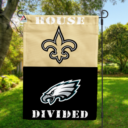 Saints vs Eagles House Divided Flag, NFL House Divided Flag
