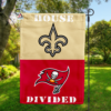 New Orleans Saints vs Tampa Bay Buccaneers House Divided Flag, NFL House Divided Flag