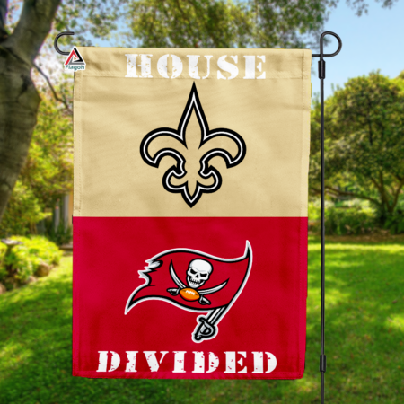Saints vs Buccaneers House Divided Flag, NFL House Divided Flag