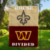 New Orleans Saints vs Washington Commanders House Divided Flag, NFL House Divided Flag