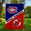 Montreal Canadiens vs New Jersey Devils House Divided Flag, NHL House Divided Flag