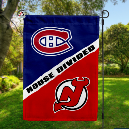 Canadiens vs Devils House Divided Flag, NHL House Divided Flag