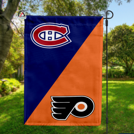 Canadiens vs Flyers House Divided Flag, NHL House Divided Flag