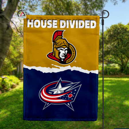 Senators vs Blue Jackets House Divided Flag, NHL House Divided Flag