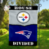 Pittsburgh Steelers vs New England Patriots House Divided Flag, NFL House Divided Flag