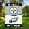 Pittsburgh Steelers vs Philadelphia Eagles House Divided Flag, NFL House Divided Flag