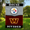 Pittsburgh Steelers vs Washington Commanders House Divided Flag, NFL House Divided Flag