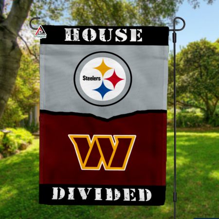 Steelers vs Commanders House Divided Flag, NFL House Divided Flag