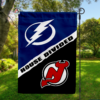 Tampa Bay Lightning vs New Jersey Devils House Divided Flag, NHL House Divided Flag