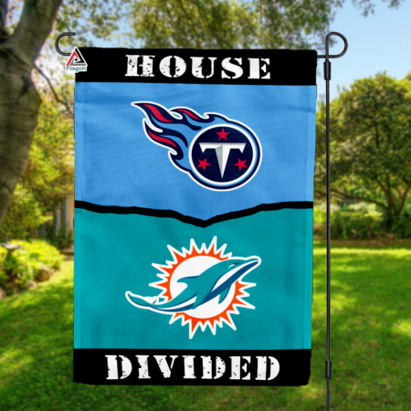 Titans vs Dolphins House Divided Flag, NFL House Divided Flag