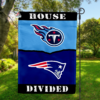 Tennessee Titans vs New England Patriots House Divided Flag, NFL House Divided Flag