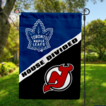 Maple Leafs vs Devils House Divided Flag, NHL House Divided Flag