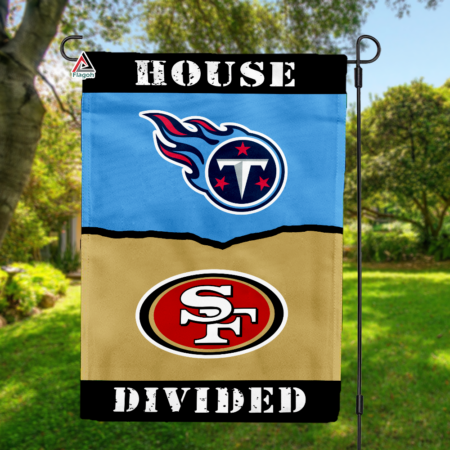 Titans vs 49ers House Divided Flag, NFL House Divided Flag