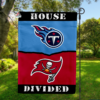 Tennessee Titans vs Tampa Bay Buccaneers House Divided Flag, NFL House Divided Flag