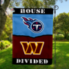 Tennessee Titans vs Washington Commanders House Divided Flag, NFL House Divided Flag