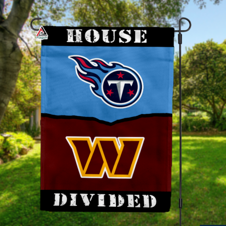 Titans vs Commanders House Divided Flag, NFL House Divided Flag