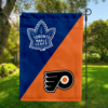 Toronto Maple Leafs vs Philadelphia Flyers House Divided Flag, NHL House Divided Flag