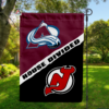 Colorado Avalanche vs New Jersey Devils House Divided Flag, NHL House Divided Flag