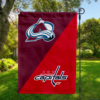 Colorado Avalanche vs Washington Capitals House Divided Flag, NHL House Divided Flag