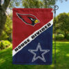 Arizona Cardinals vs Dallas Cowboys House Divided Flag, NFL House Divided Flag