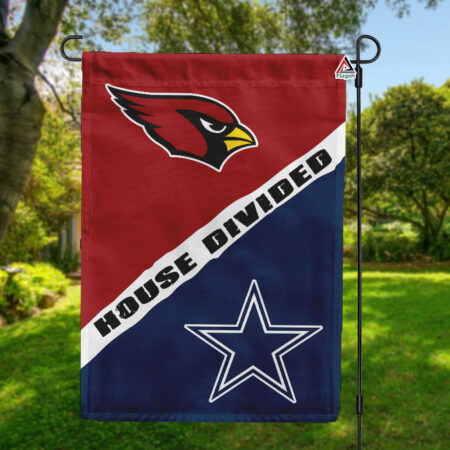 Cardinals vs Cowboys House Divided Flag, NFL House Divided Flag