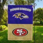 Ravens vs 49ers House Divided Flag, NFLHouse Divided Flag