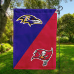 Ravens vs Buccaneers House Divided Flag, NFL House Divided Flag