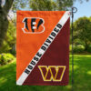 Cincinnati Bengals vs Washington Commanders House Divided Flag, NFL House Divided Flag