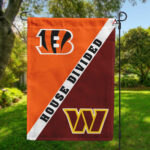 Bengals vs Commanders House Divided Flag, NFL House Divided Flag