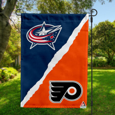 Blue Jackets vs Flyers House Divided Flag, NHL House Divided Flag