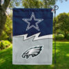 Dallas Cowboys vs Philadelphia Eagles House Divided Flag, NFL House Divided Flag