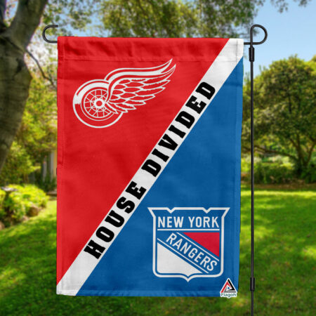 Red Wings vs Rangers House Divided Flag, NHL House Divided Flag