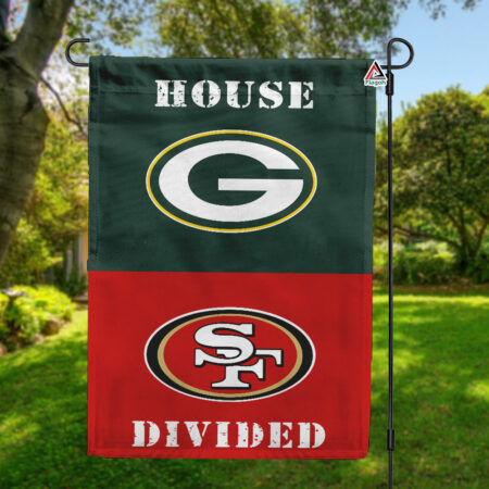 Packers vs 49ers House Divided Flag, NFL House Divided Flag