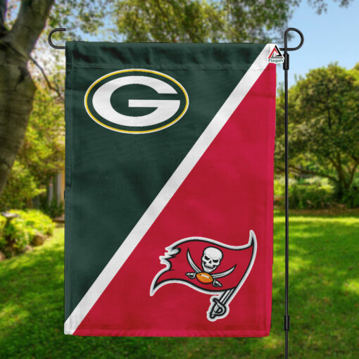 Packers vs Buccaneers House Divided Flag, NFL House Divided Flag