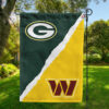 Green Bay Packers vs Washington Commanders House Divided Flag, NFL House Divided Flag