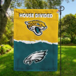 Jaguars vs Eagles House Divided Flag, NFL House Divided Flag