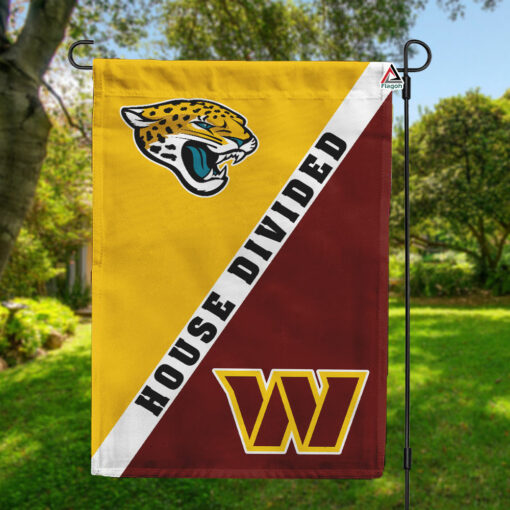 Jaguars vs Commanders House Divided Flag, NFL House Divided Flag