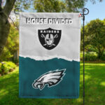 Raiders vs Eagles House Divided Flag, NFL House Divided Flag
