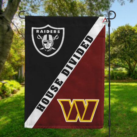Raiders vs Commanders House Divided Flag, NFL House Divided Flag