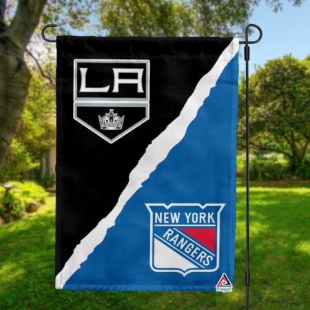 Kings vs Rangers House Divided Flag, NHL House Divided Flag