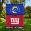 Los Angeles Rams vs New York Giants House Divided Flag, NFL House Divided Flag